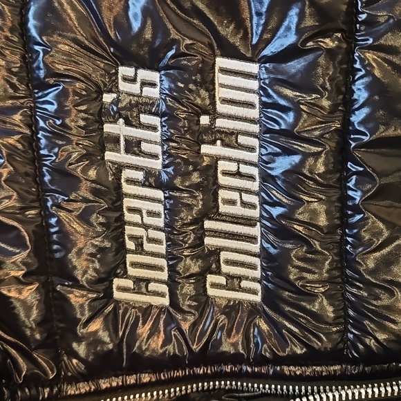 Cosarrtts Collection Black Cropped Puffer Jacket Sz M NWOT - Picture 2 of 10